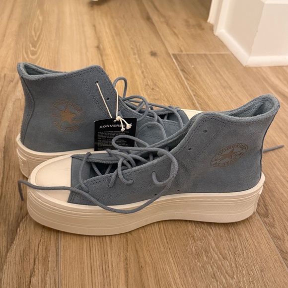 Converse Women's High-Top Sneakers - Blue suede - Picture 3 of 5
